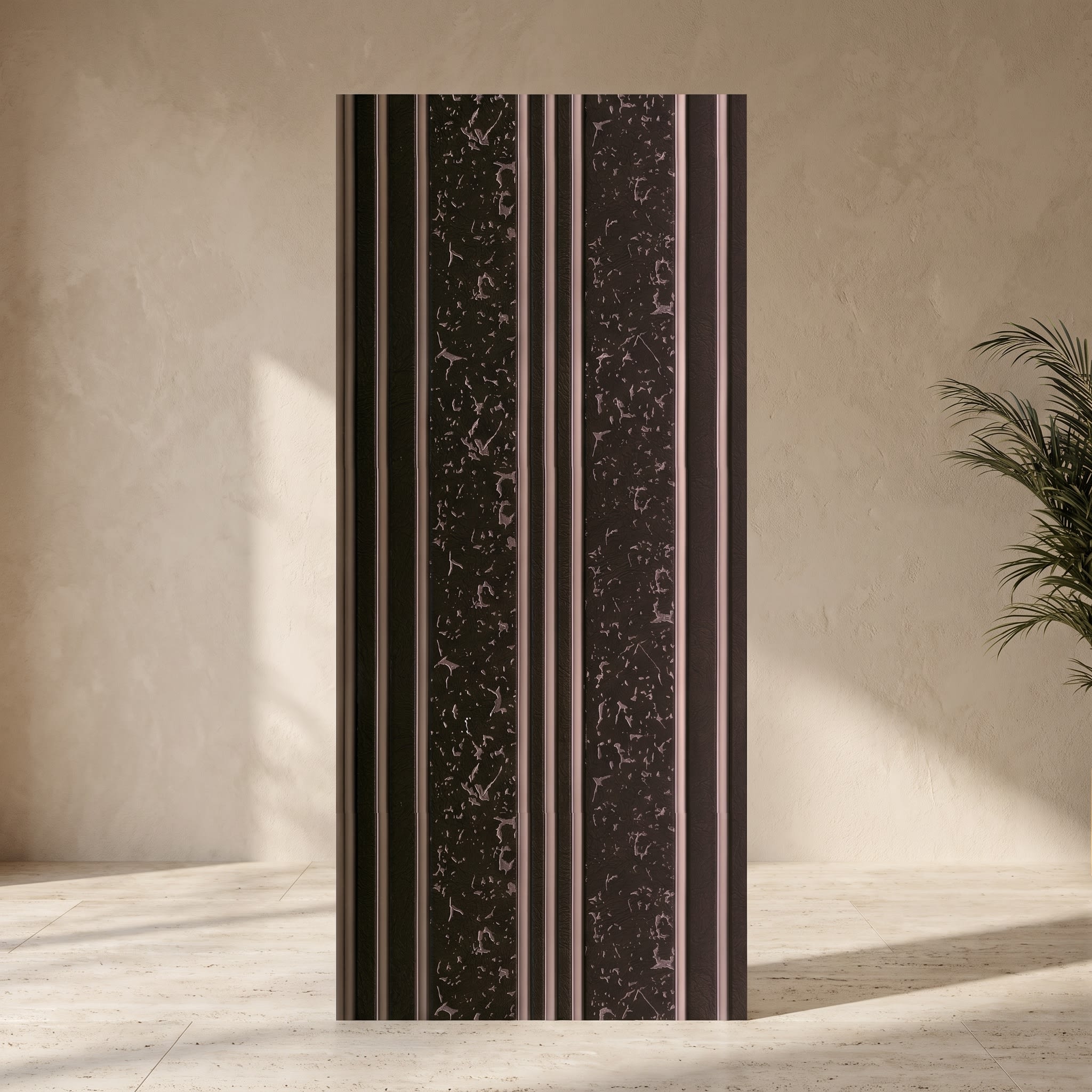 Charcoal Panel – Midnight Bronze Textured Designer Wall Panel (305 × 2900 mm) image 1