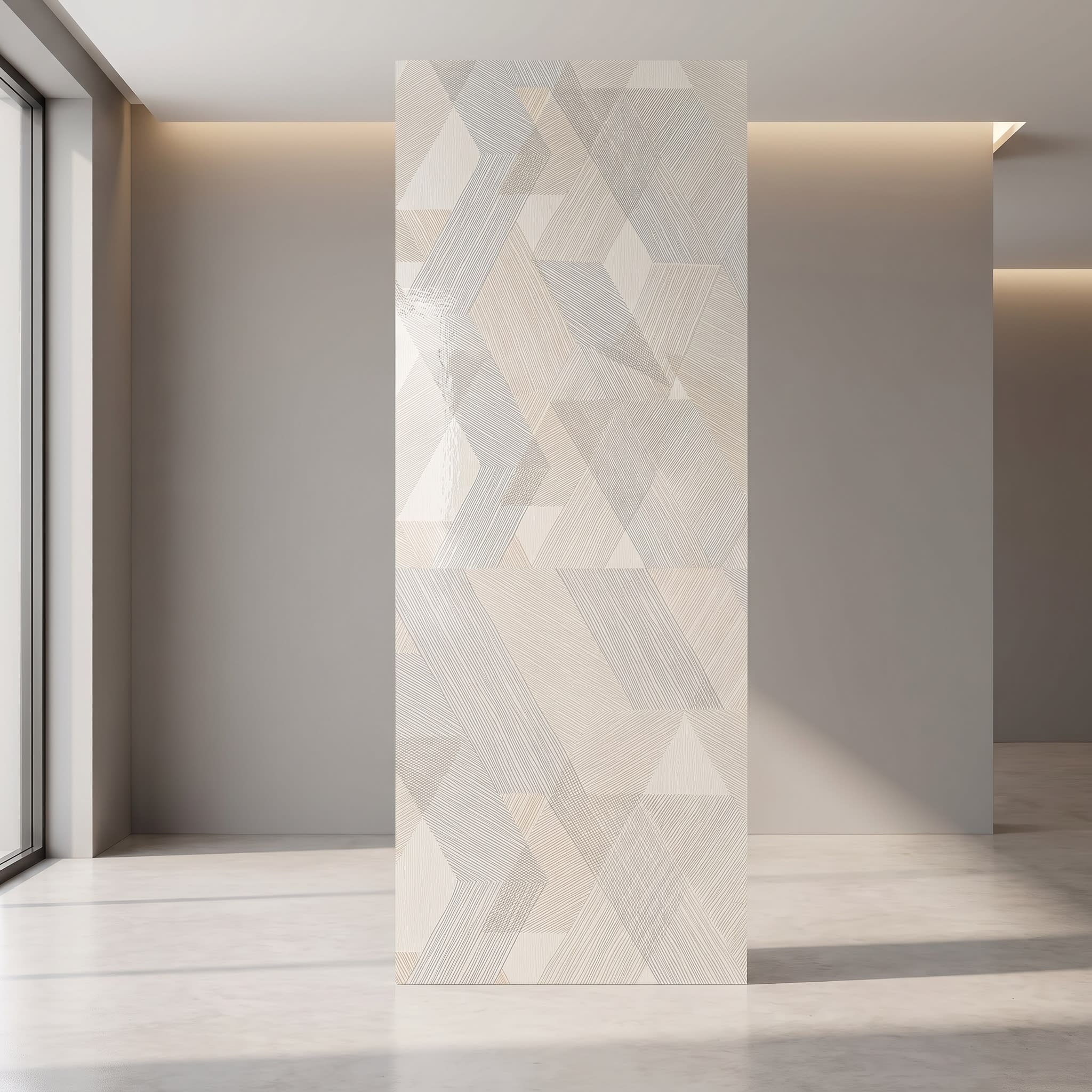 Super Heavy PVC Wall Panel – Modern Geometric Abstract Designer Panel (10 ft × 10 in) image 1