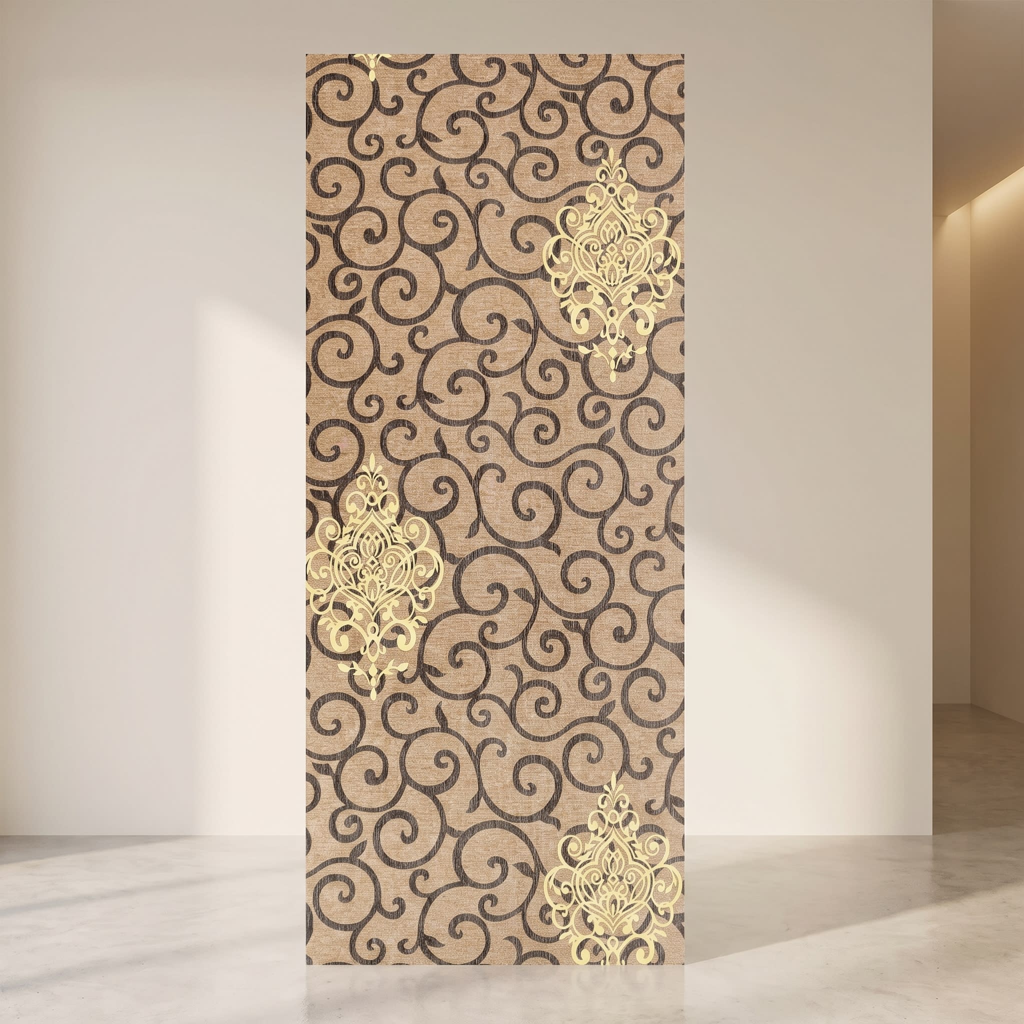 PVC Wall Panel – Royal Damask Scroll Designer Panel (10 ft × 10 in) image 1