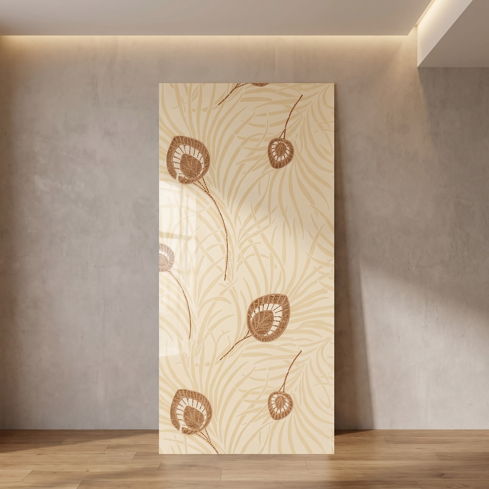 Super Heavy PVC Wall Panel Tropical Leaf & Floral Designer Panel 10 ft × 10 in image 1
