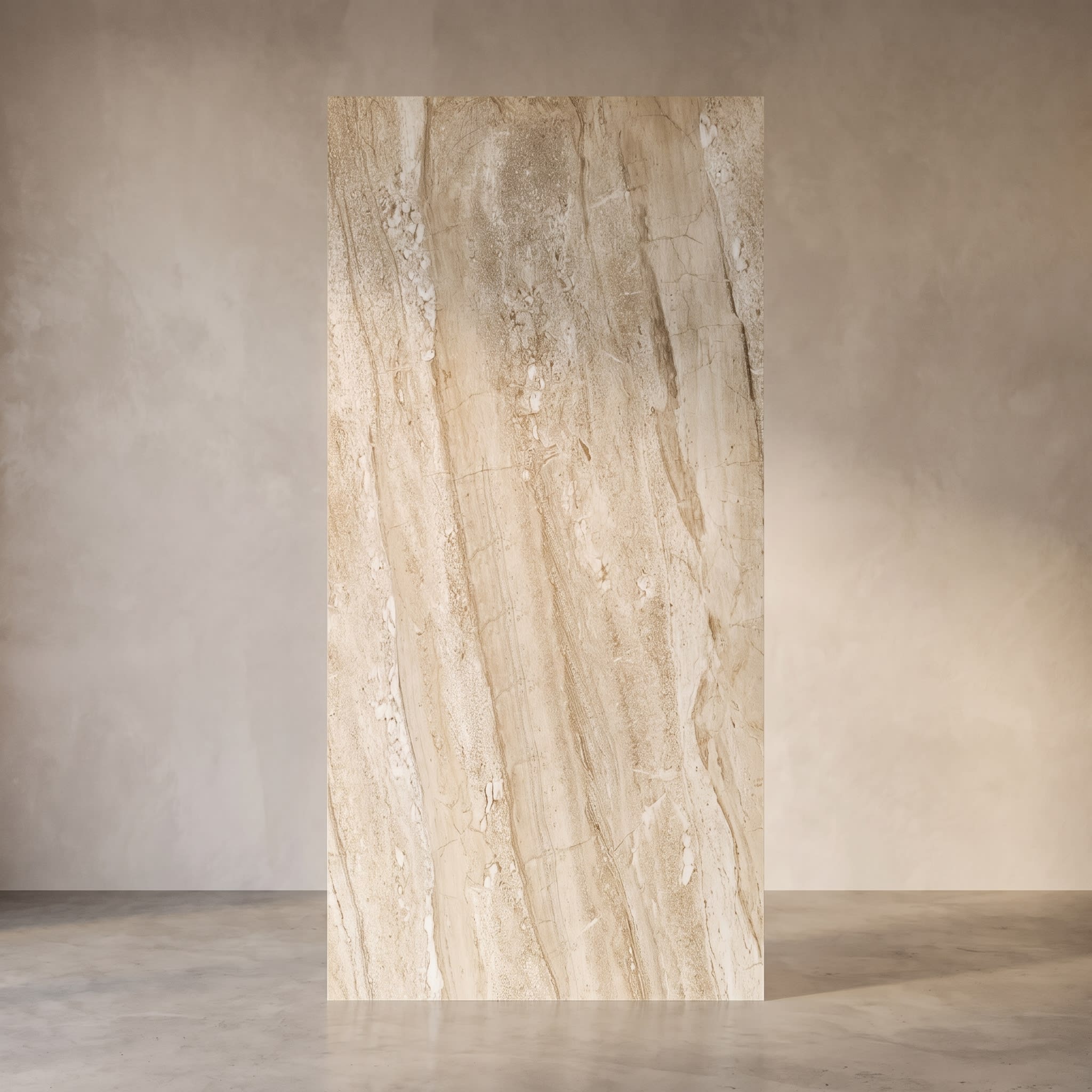 Super Heavy PVC Wall Panel | Beige Marble Stone Designer Panel | 10 ft × 10 inch image 1