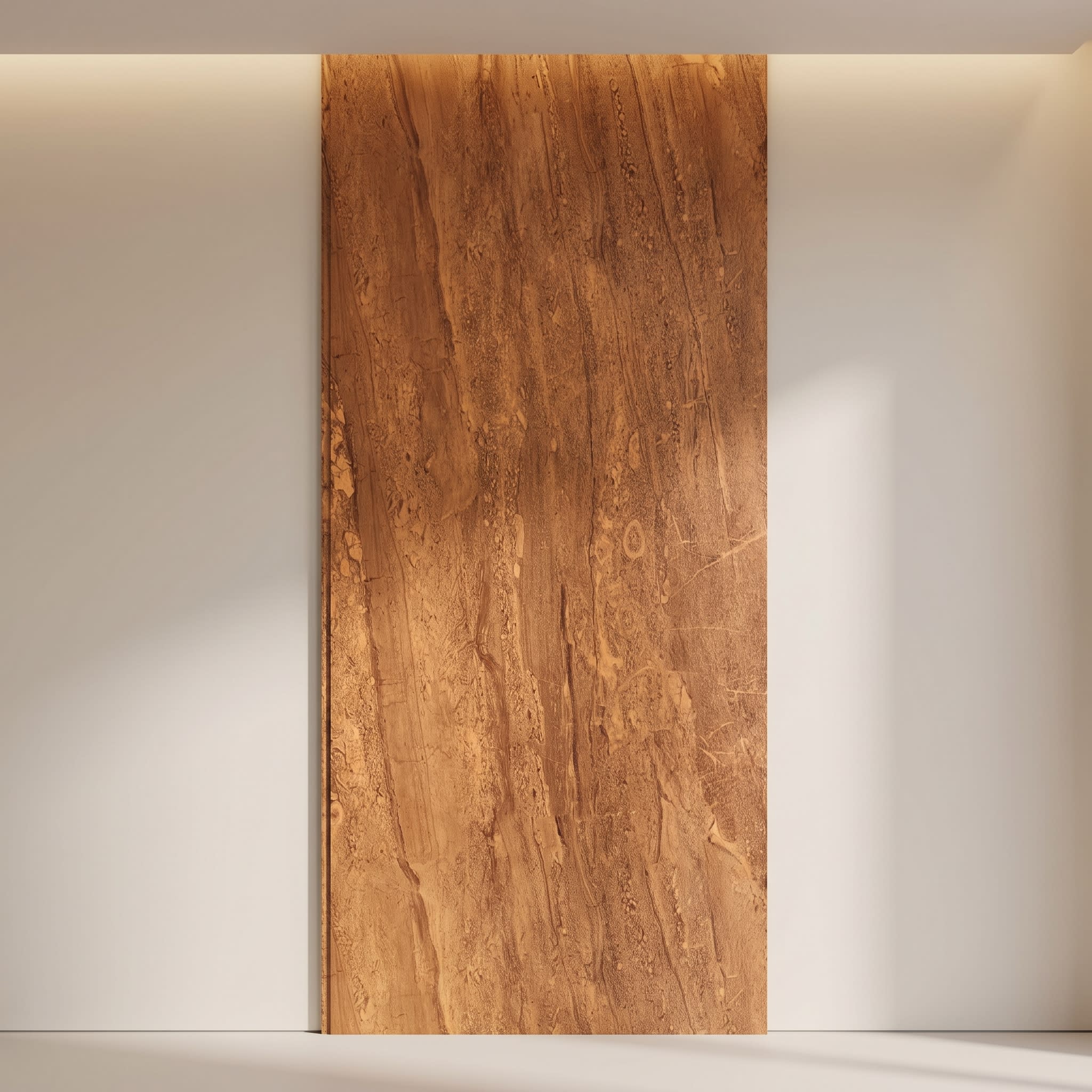 Super Heavy PVC Wall Panel | Rustic Brown Marble Stone Designer Panel | 10 ft × 10 in image 1