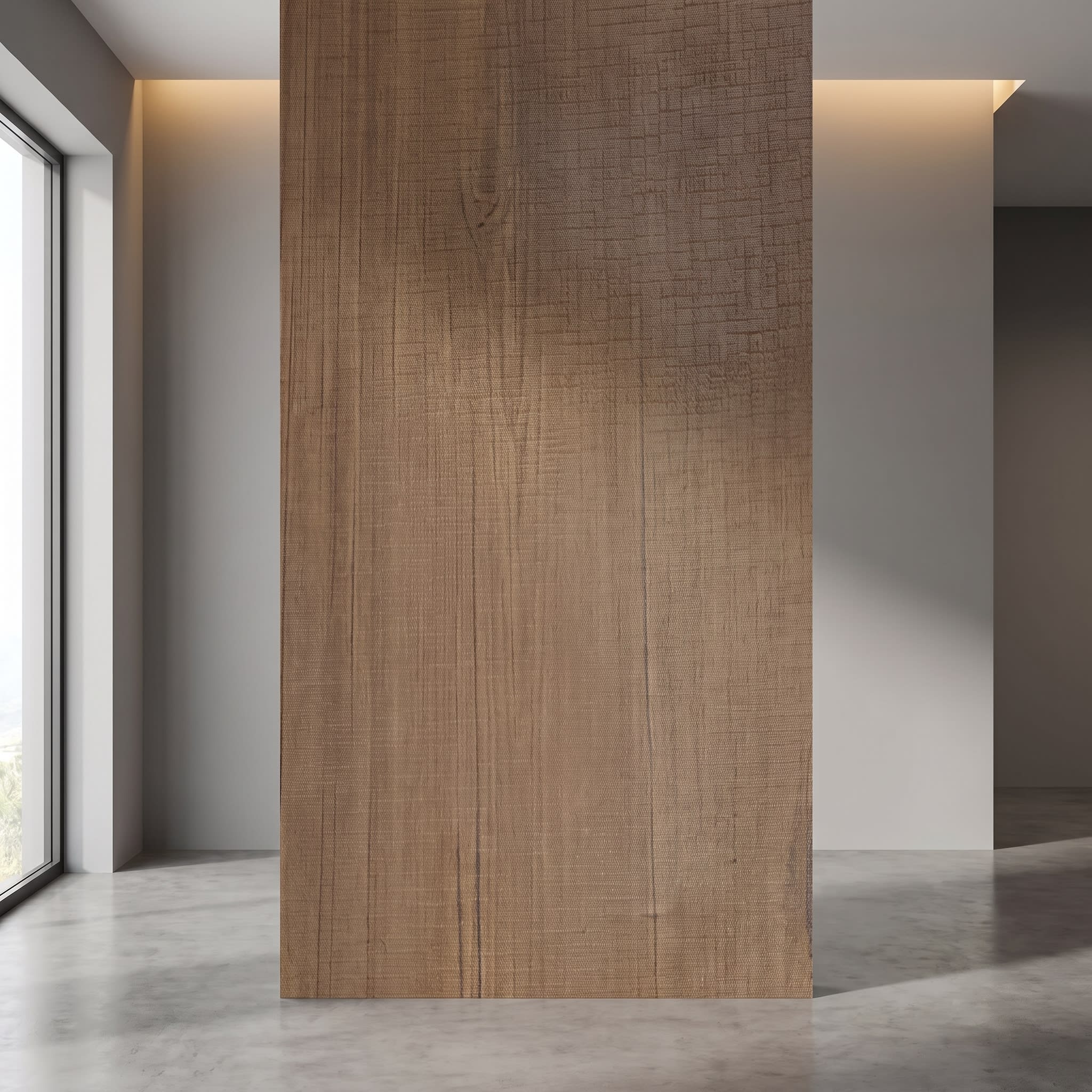 Super Heavy PVC Wall Panel | Rustic Walnut Wood Grain Finish | 10 ft × 10 inch image 1