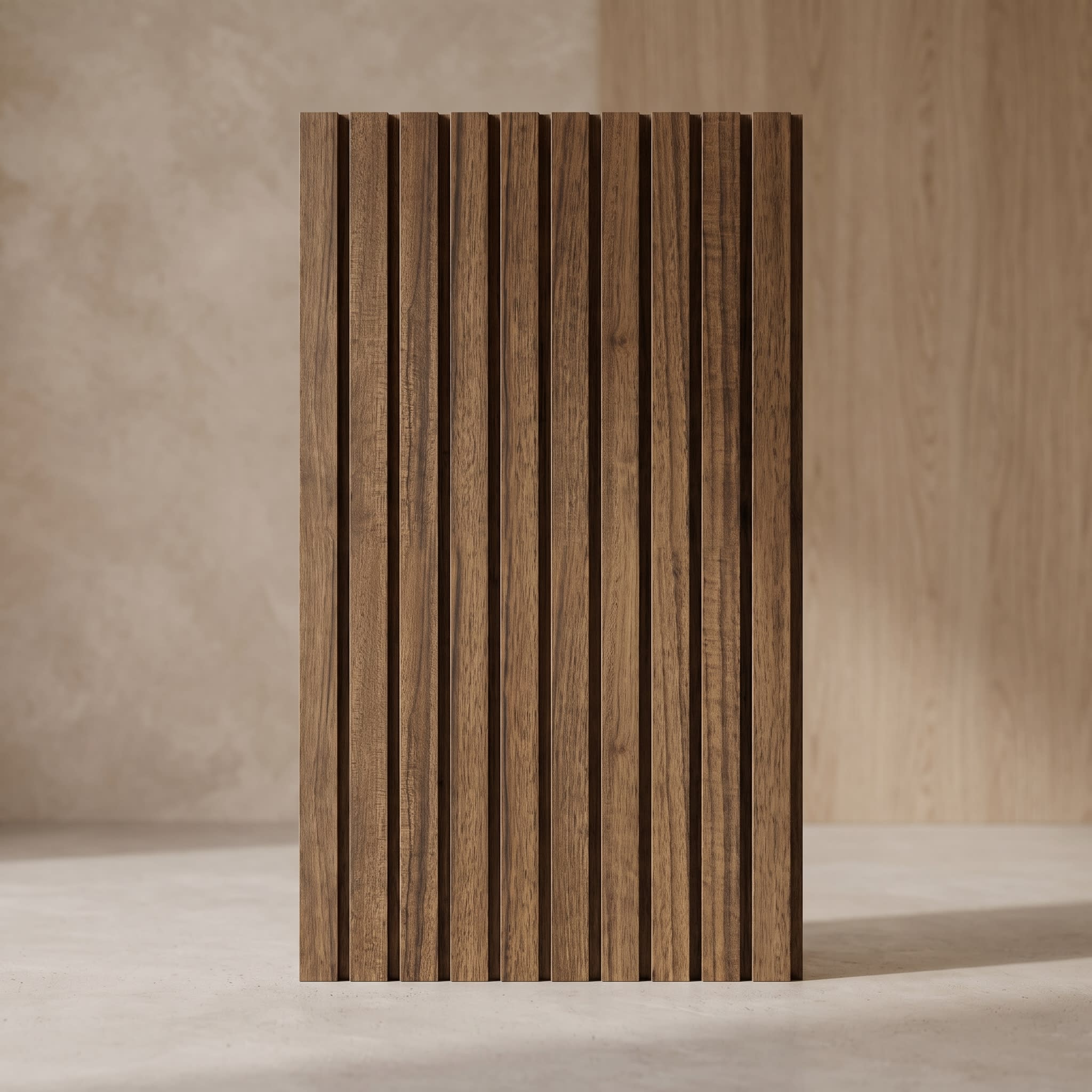 Classic Walnut PVC Fluted Wall Panel | 10 Feet × 1 Foot | FLT-52 image 1