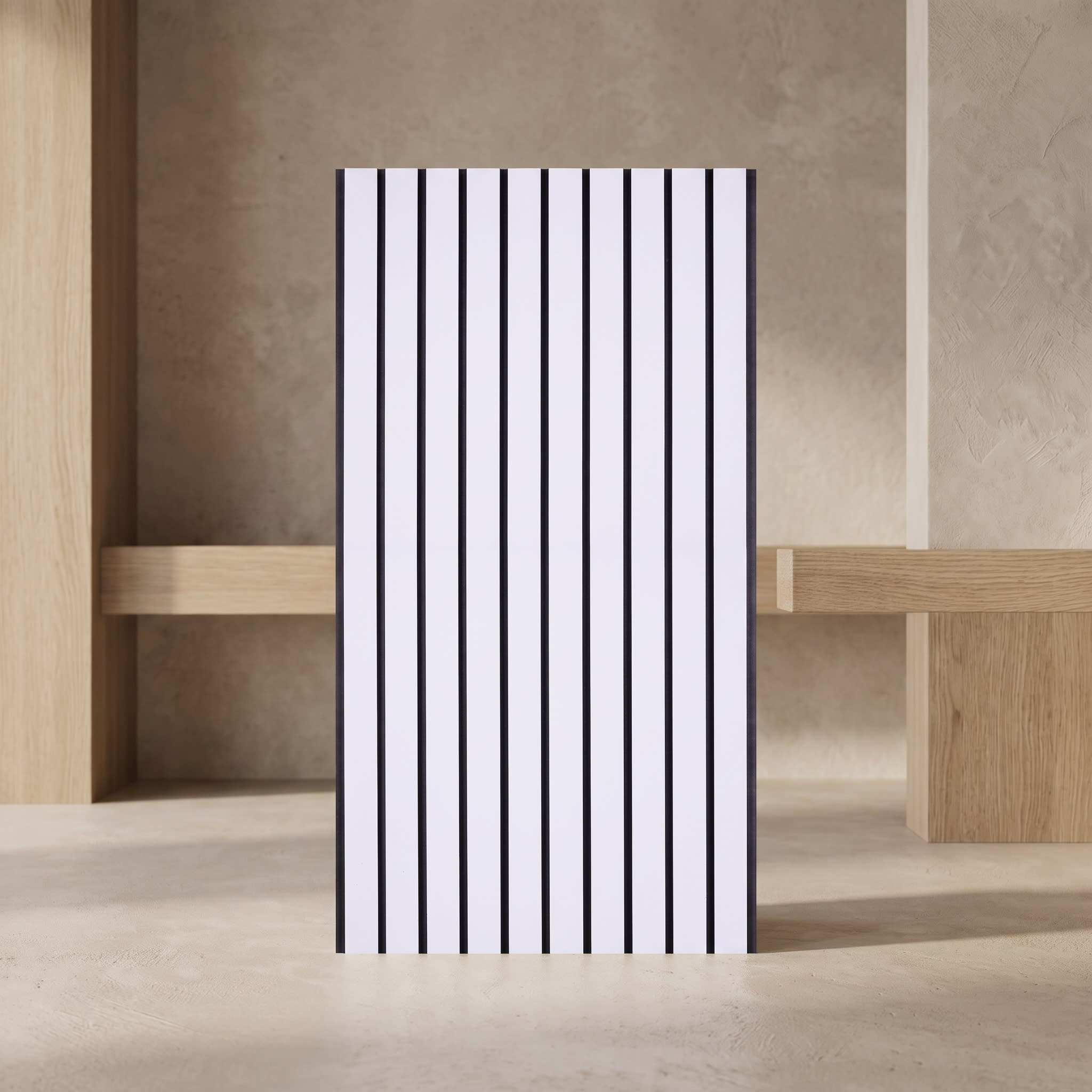 Pure White PVC Fluted Wall Panel | 10 Feet × 1 Foot | FLT-61 image 1