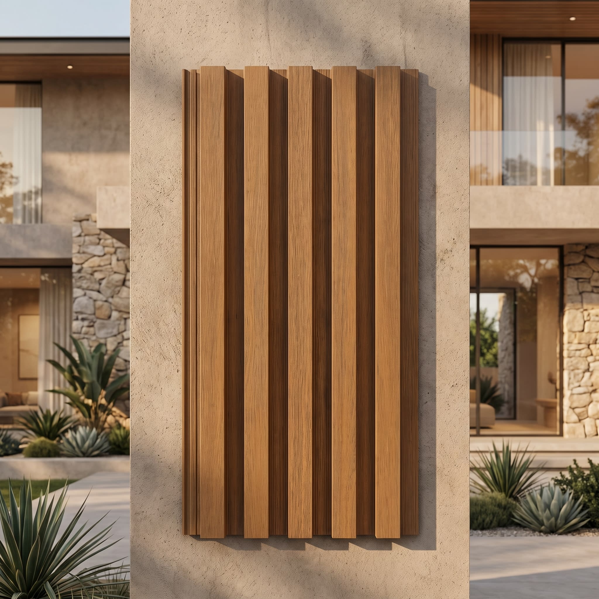 Golden Teak WPC Exterior Cladding Panel 2900 × 219 × 25 mm image 1