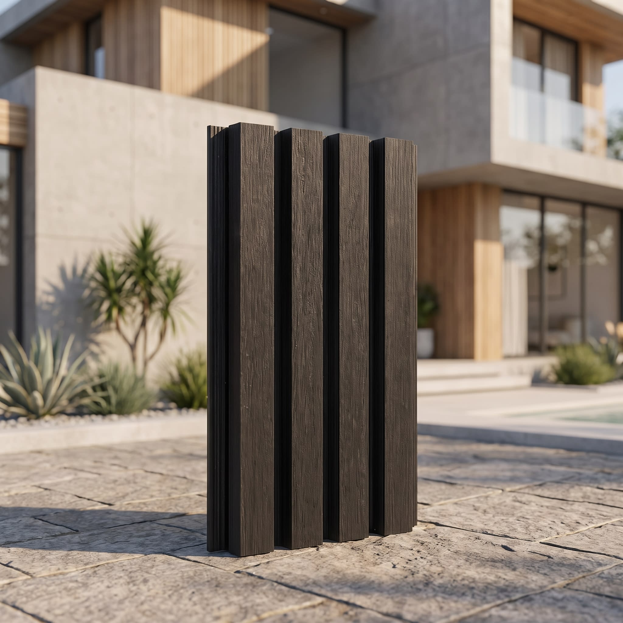 Dark Walnut WPC Exterior Cladding Panel 2900 × 219 × 25 mm image 1