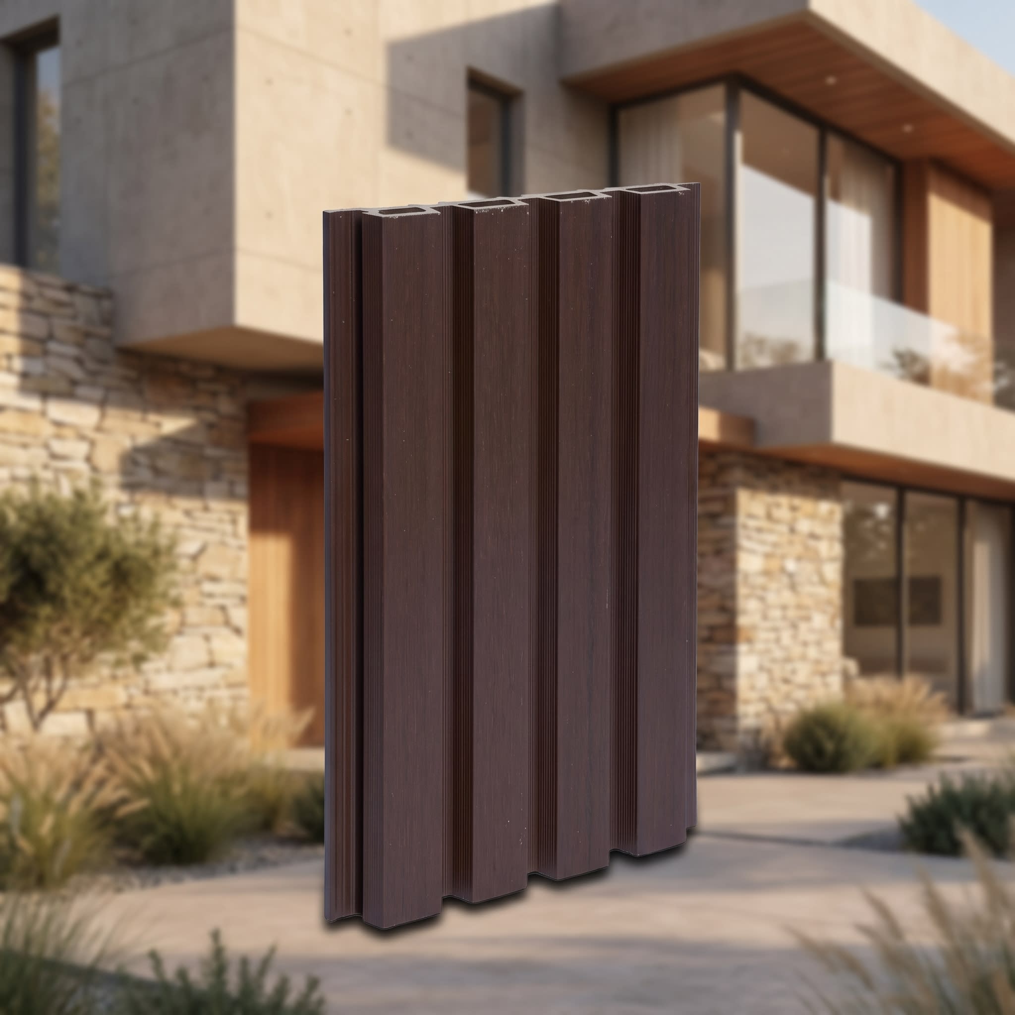 Chocolate Brown WPC Exterior Cladding Panel 2900 × 219 × 25 mm image 1