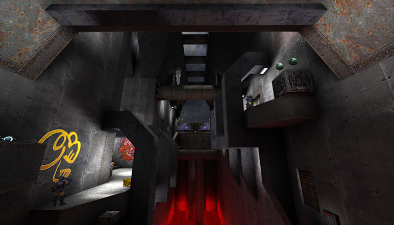 Guards taking post on various ledges. 