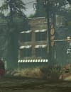 View of a character looking at a rundown and overgrown street