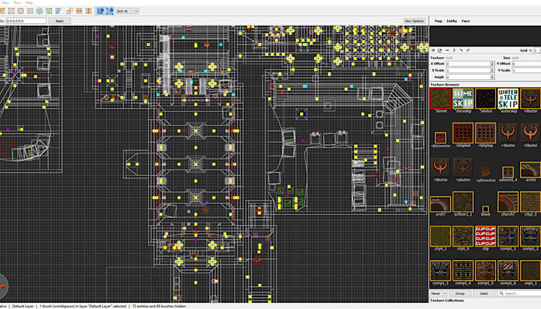 Display of the modding interface.