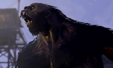 Fallout 76's Bigfoot roars in front of a watchtower 