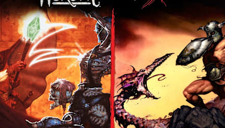 Image of Heretic + Hexen split box art.