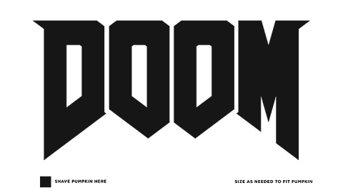 DOOM carving stencil in-body