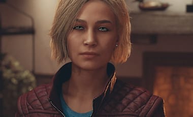 Close-up of Sarah Morgan in the Lodge