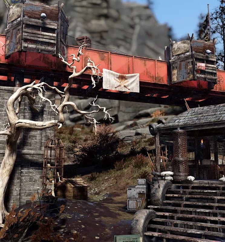 Image of a pitstop  style C.A.M.P. embedded into a train track.