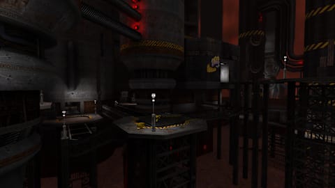 Various metal pillars connected to each other.