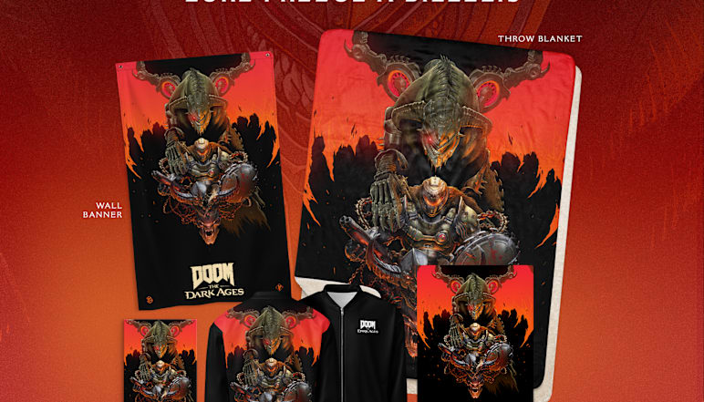 The LukePreece x Billelis Capsule Collection featuring DOOM: The Dark Ages artwork.