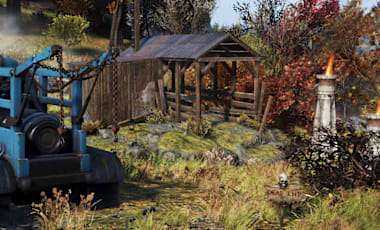 A screenshot of an abandoned camp ingame