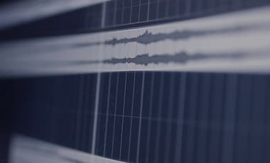 Close up image of a music track in the music software ProTools