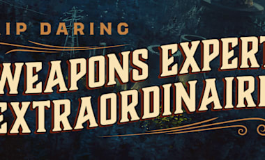 The logo for the ‘Rip Daring – Weapons Expert Extraordinaire!’ Mini Season for Fallout 76.