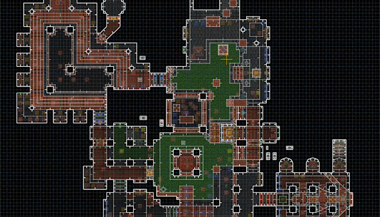 A top-down view of a level map.