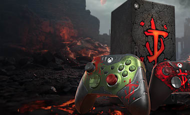 The Xbox Series X Console Wrap, Wireless Controller and Elite Series 2 Controller - now with a DOOM: The Dark Ages look!