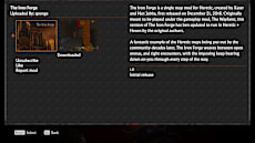 In-game mod selection menu