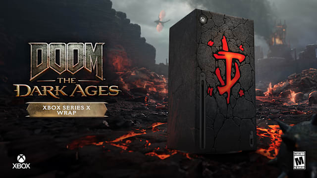 Protect your hardware with the DOOM: The Dark Ages Xbox Series X Console Wrap featuring the Mark of the Slayer.