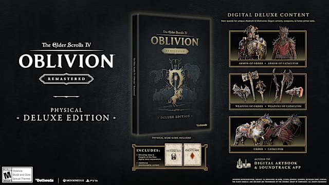 Image of the items included in The Elder Scrolls IV: Oblivion Physical Deluxe Edition