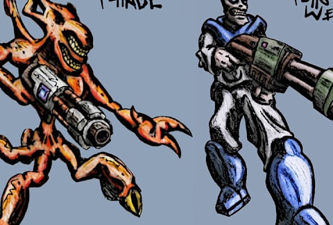 Harmony Enemy sketches in-body 1