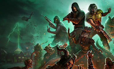 Keyart for Call of Duty's Season 06: "The Haunting," featuring DOOM-themed rewards