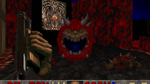 Preparing to fight Cacodemon.