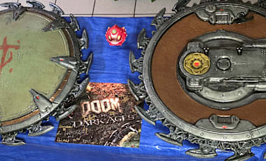 Two 3D-fabricated Shield Saw replicas from creator GameQraft