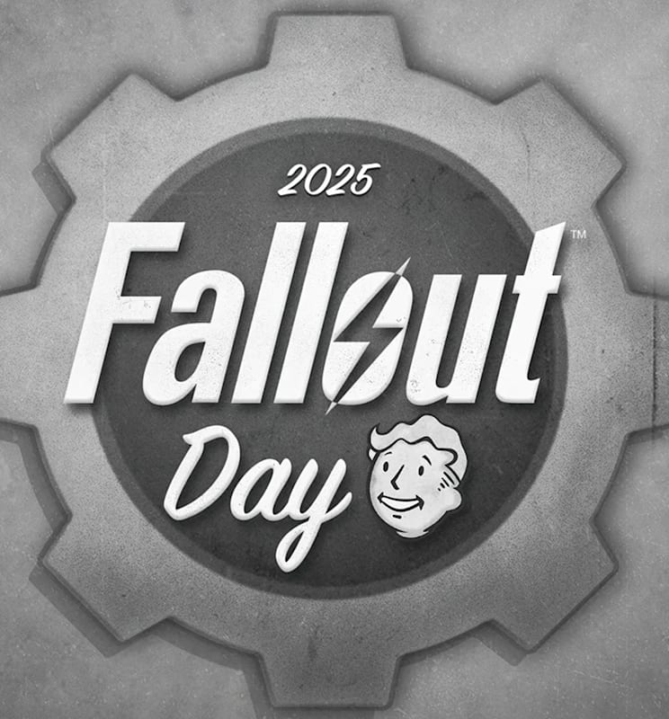 The Fallout Day Broadcast logo with the year 2025 above and a picture of Vault Boy below.