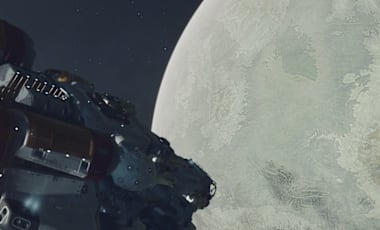 The Frontier flying towards a planet