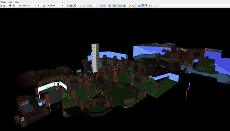 An isomeric of a map from within the editor.