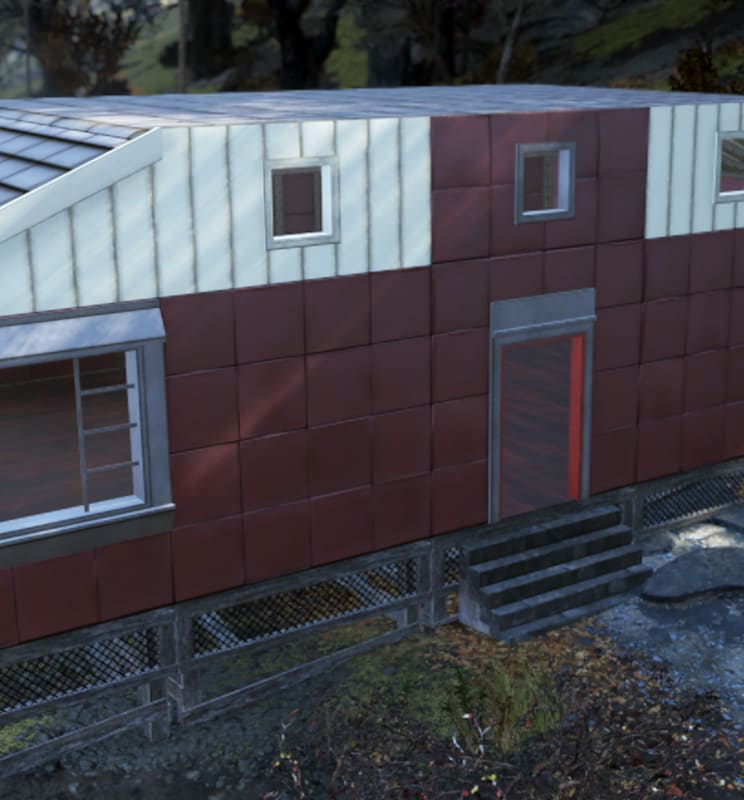 A screenshot of a red and white housing kit