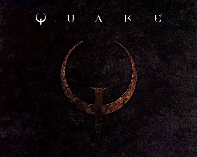 The logo for Quake with the iconic 'Q' symbol below
