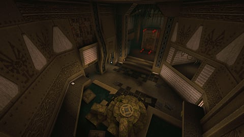 Large circular hall with open ceiling.
