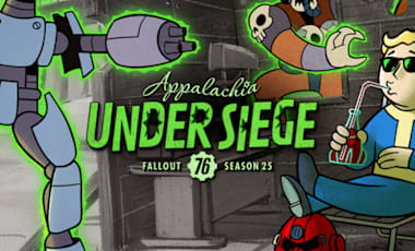 Key artwork for Season 25 of Fallout 76: "Appalachia Under Siege"