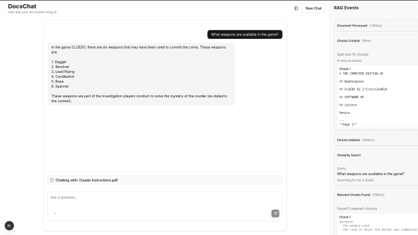 Screenshot of Docs Chat