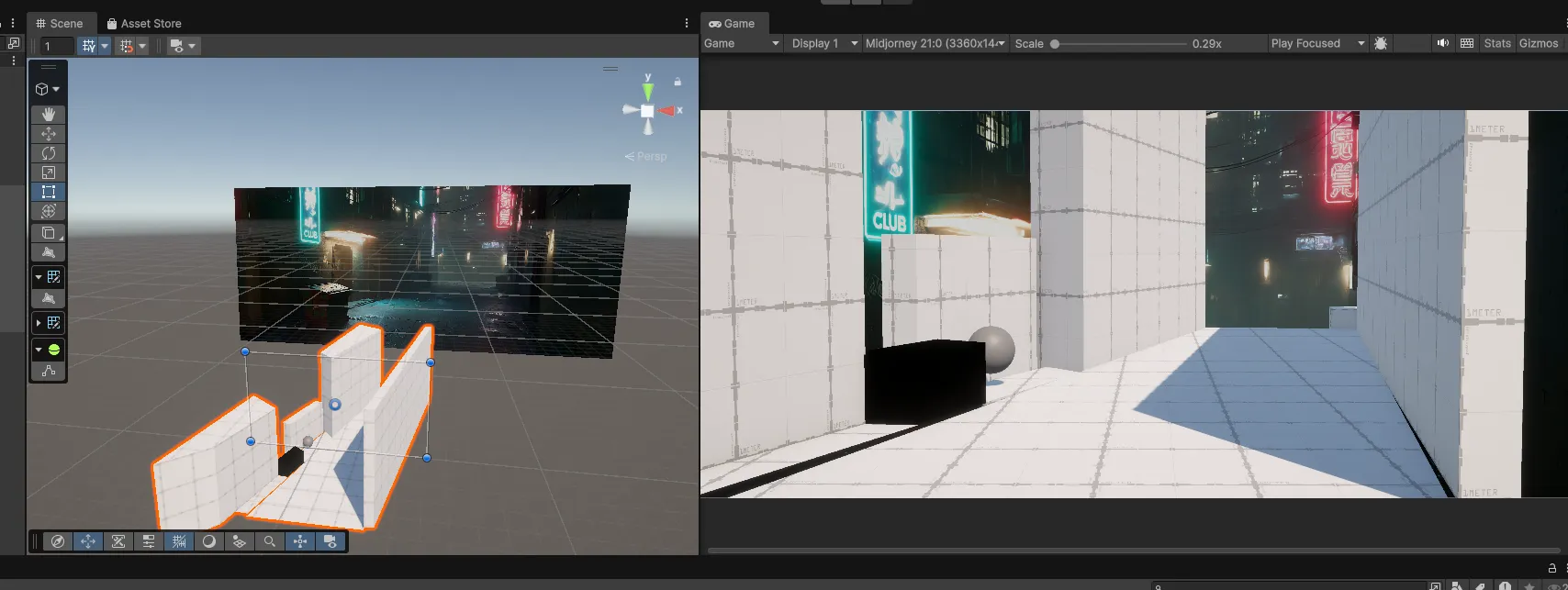 Pre-rendered backgrounds with Midjourney and Unity 3d
