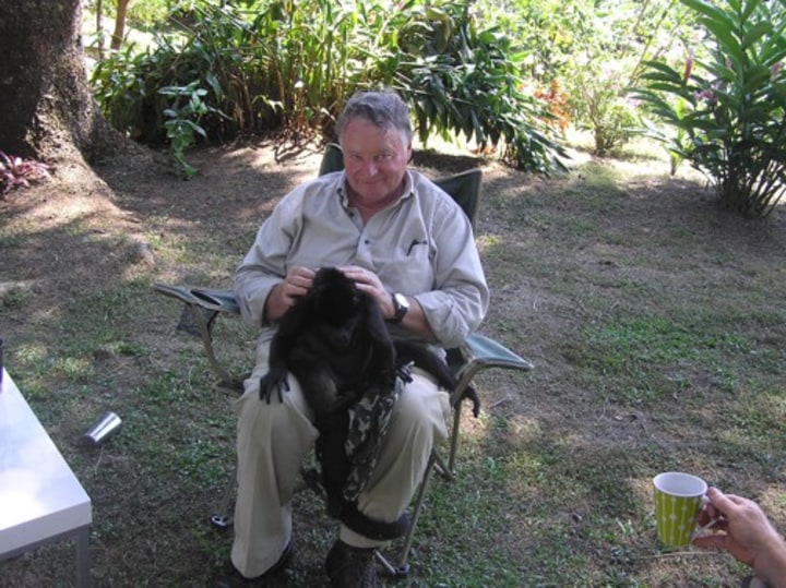 David with a monkey