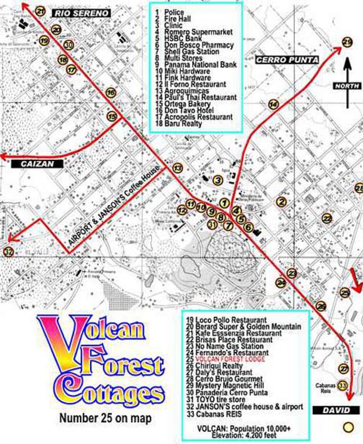 Map of Volcan