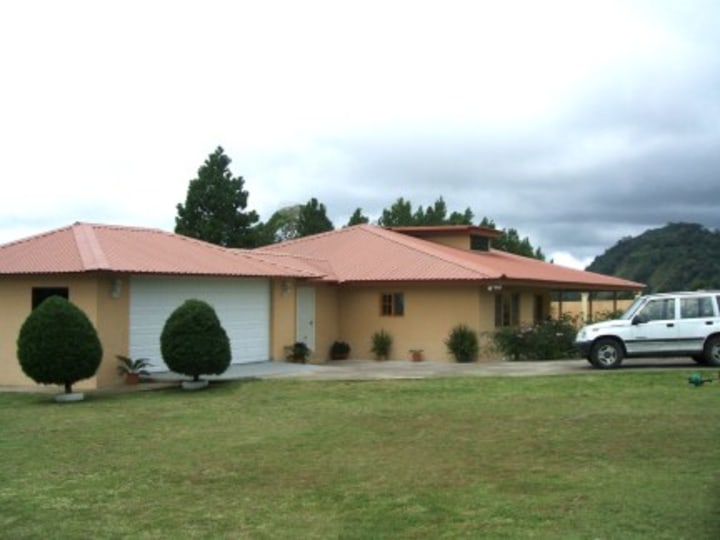 Side view of the home