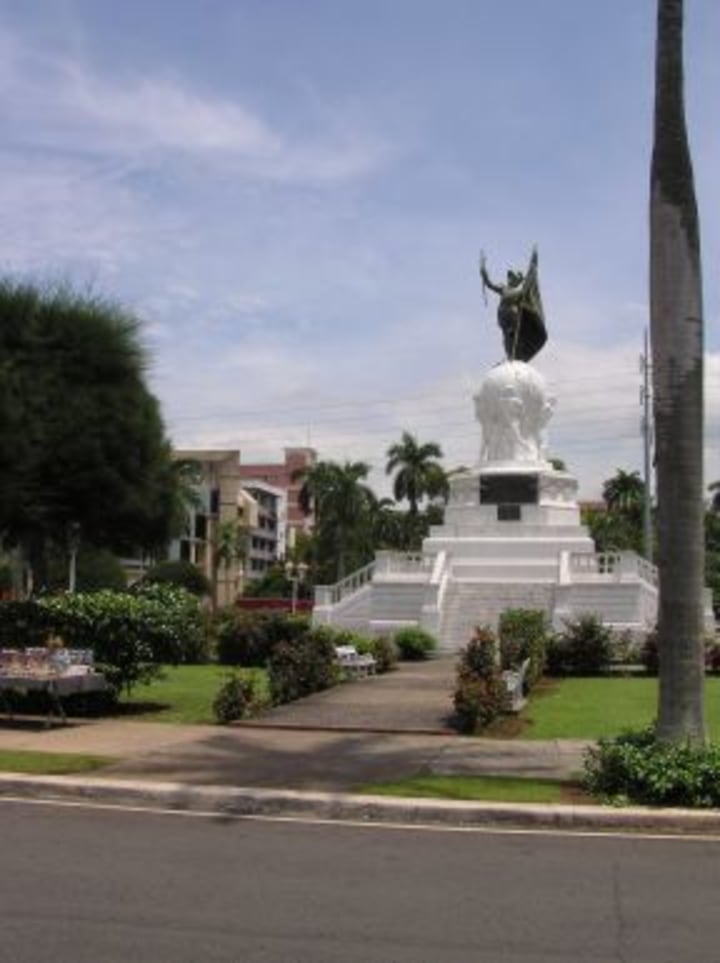 balboa statue from afar