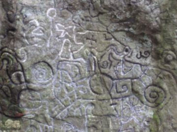 Stone petroglyphs