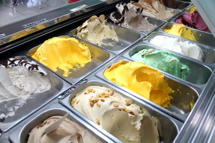 Display of icecream