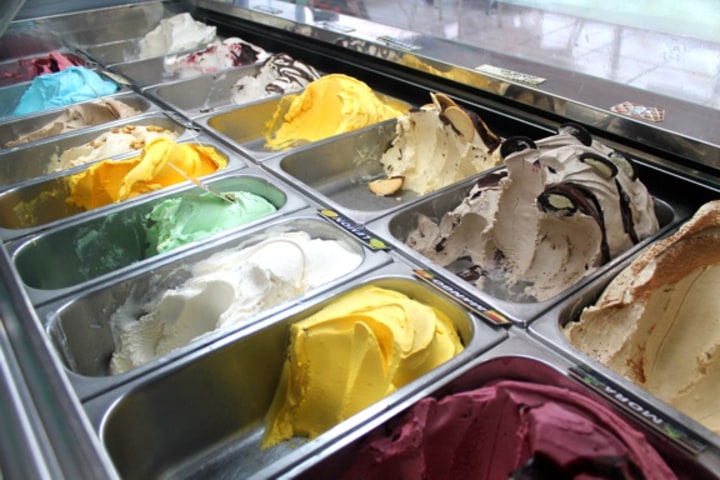 Display of icecream